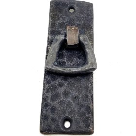 Resim Antika Tarz Dekoratif Pirinç Dik Dövme Mobilya Kulbu - 90X31 Mm, Oksit - Lisinya 