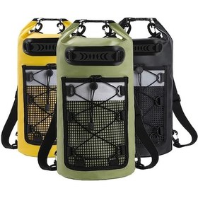 Resim Elmpaly 20l Yeşil Kaliteli Kuru Sırt Çantası Plaj Yüzme Kayak Dayanıklı Yeşil 