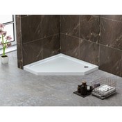 Resim Stina Point 100x100 Beşgen Monoflat Duş Teknesi 