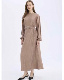 Resim DeFacto Regular Fit Pilise Uzun Kollu Maxi Tesettür Elbise E1952AX25SPBG267 