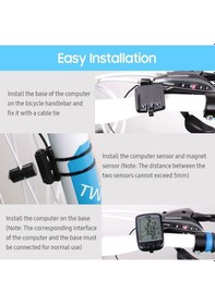 Resim Novahub Sd-563a Bisiklet Hız Ölçer Ve Multifonksiyonel Lcd Ekranlı Bisiklet Bilgisayarı, Gece Gündüz Kullanım Mavi Mavi 