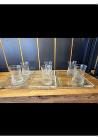 Resim Paşabahçe Elysia 54901 Çay Seti - 12 Parça Çay Seti Takımı Sunumluklu Şeffaf 