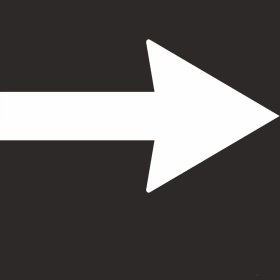 Resim İsg Tabelam 40x40cm/kompozit/Sağ Ince Ok Boyama Şablonu 