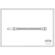 Resim CORTECO 19035285 Fren Hortumu On Arka Mercedes Clk Cabrio 200 Kompressor 98- (435Mm) 2D0611701B (WA621212) 