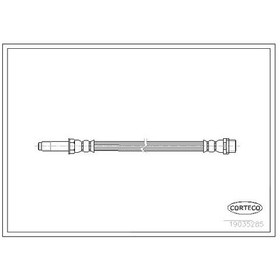 Resim CORTECO 19035285 Fren Hortumu On Arka Mercedes Clk Cabrio 200 Kompressor 98- (435Mm) 2D0611701B (WA621212) 