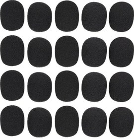 Resim 20 Adet Mini Mikrofon Kılıfı Kulaklık Yedek Köpük Mikrofon Kılıfı Telefon Kulaklığı Mikrofon Kılıfı Mikrofon Rüzgarlığı Rüzgarlık Kulaklık Köpüğü 