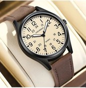 Resim Lumaworld Lıge 2025 Yeni Erkek Kol Saati Brownish Yellow Şık Yüksek Kalite İş Multifonksiyonel Takvim Gece Işıklı Erkek Kuvars Saat Altın 