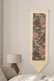 Resim William Morisse Duvar Halısı, Sanat Serisi Dekor, 100cm Kanvas Flama Askılı Duvar Örtüsü NO:730 - Renkli - 1 / 30 x 100 