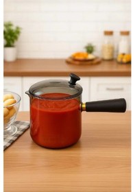 Resim 550 Ml Akasya Cam Cezve Çok Renkli 