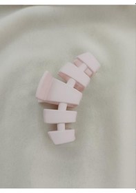 Resim Mandal Toka Saç Aksesuarı 9 Cm İthal Ürün Saç Tokası Renk Açık Pembe Krem 