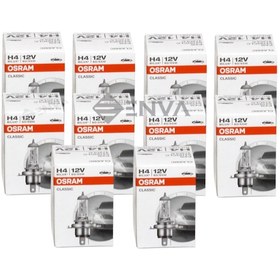 Resim Envaotomotiv Osram H4 H-4 Ampul Bilux Classic 10-Lu Paket 12V 