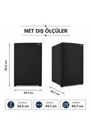 Resim ISM Şarap ve İçecek Soğutucu 40 Litre - Sessiz Siyah Mini Buzdolabı Otel Tipi Minibar 