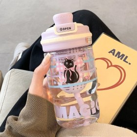 Resim Yosicil Sevimli Öğrenci Plastik Kupa Çocuk Pipetli Su Kurı (Yurt Dışından) 