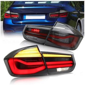 Resim bmw f30 2013-2014 siyah lci ledli arka stop 