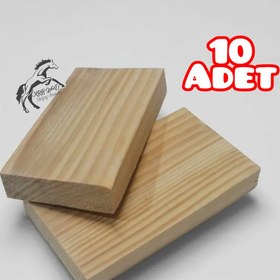 Resim Ahşap Blok, Ahşap Tahta, Hobi İşleri, El İşleri İçin Zımparalı Temiz 10x5 Cm 