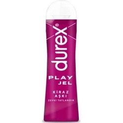 Resim Durex Kiraz Aşkı 50 ml Jel + Siyah Deri Göz Maskesi + Hediye 