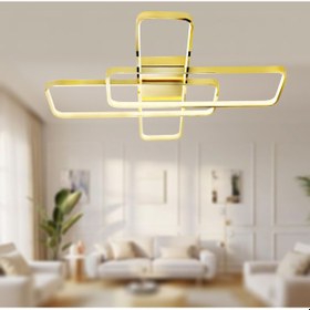 Resim Tt040-sr Tt Ayd. Beyaz Işık Sarı Kaplama Plofonyer Led Avize SARI 