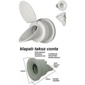 Resim Qniay Lavabo Koku Giderici Çek Valfli Lavabo Gider Adaptör Conta Koku Önleyici Pratik Montaj 