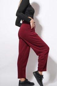 Resim Pafi Moda Derp Modal Şalvar Balon Pantolon Bordo 