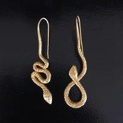 Resim Vintage Yılan Desenli Düzensiz Sallantılı Küpeler Parti Aksesuarı Tatil Hediyesi 