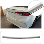 Resim BRSPLAST Toyota Corolla Uyumlu 2019 Ve Üzeri Krom Arka Tampon Üstü Koruma Paslanmaz Çelik 