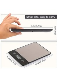 Resim Fastbuy Dream011 Siyah Yüksek Hassasiyetli Dijital Mutfak Terazisi 0.1g Doğruluk 6 Birim Pil İle Çalışır Siyah 