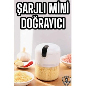 Resim İlkyaz Fashion El Rondosu Mini Şarjlı Doğrayıcı Taşınabilir 250 ml 