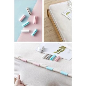 Resim 12 Adet Yorgan Kılıfı ve Çarşaf Sabitleyici Kaydırmaz Nevresim Örtü Klipsleri 