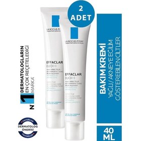 Resim La Roche Posay Effaclar Duo+ Akneye Eğilim Gösteren Ciltler İçin Bakım Kremi 2 x 40 ML 