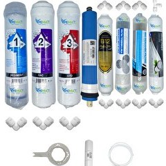Resim Pemax Water Solutions Kapalı Kasa Su Arıtma STD 8'li Vontron Mebran B12 Alkali-şefMineral-Detox-Gümüş İyon Tatlandırıcı 