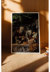 Resim Modern Art Para Temalı Maskeli Figürler Çerçeveli Tablo Ofis Ve Ev Hediyesi Şık Dekor Modifiye Sanat 