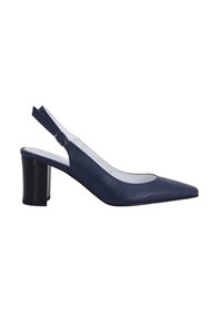 Resim Hobby 26681 Hakiki Deri Topuklu Kadın Ayakkabı Lacivert 