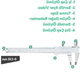 Resim 150 Mm Analog Kumpas, Karbon Çelik Gövde İle Hassas Ölçüm Aleti 