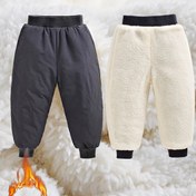 Resim Erkek Çocuklar için Kış Kar Pantolonu - Kalınlaştırılmış Sıcak Kayak Pantolonu, Esnek Bel & Manşetler, Yan Cebi, Siyah & Bej, Normal Beden, Dış Mekan Oyunları & Soğuk Hava, Kış Giysileri, Oyun Sever Dış Mekan Kıyafeti, Dayanıklı Çocuk Giysileri 