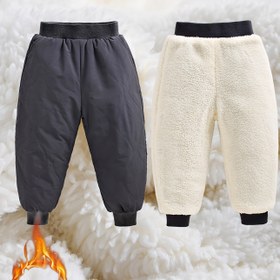 Resim Erkek Çocuklar için Kış Kar Pantolonu - Kalınlaştırılmış Sıcak Kayak Pantolonu, Esnek Bel & Manşetler, Yan Cebi, Siyah & Bej, Normal Beden, Dış Mekan Oyunları & Soğuk Hava, Kış Giysileri, Oyun Sever Dış Mekan Kıyafeti, Dayanıklı Çocuk Giysileri 