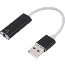 Resim Keepro Mikrofonlu Kulaklık USB Çevirici USB Ses Kartı 7.1 Tek Girişli USB Ses Kartı 
