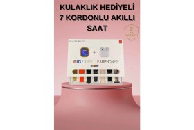 Resim Akıllı Saat Bluetooth Kulaklık Hediyeli Bildirim Görme Sesli Görüşme Çoklu Kordon 
