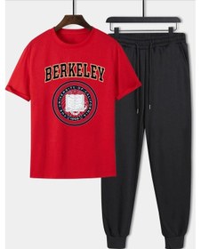 Resim Unisex Berkeley Baskılı 2'li Eşofman Takımı Kırmızı 