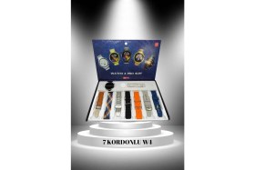 Resim İntora 2025 Model Çok Kordonlu Akıllı Saat ve Bluetooth Kulaklık El Fenerli 