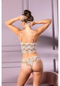 Resim Kocabey 32031 Dantelli Kaplı Desteksiz Bralet Slip Külot Takım SOMON 