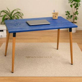 Resim Doğal Ağaç Masif Kütük Masa Ahşap Çalışma Masası Ofis Masası 60CM x 90CM ( Ağaç Ayak ) 
