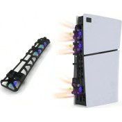 Resim Ps5 Slim Disk Dijital Uyumlu Rgb Işıklı Soğutucu Fan 3538s Siyah 