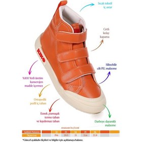 Resim Kiko Kids Garf Günlük Cırtlı Erkek Çocuk Bot Ayakkabı Turuncu Turuncu 