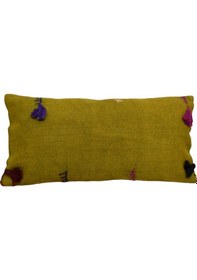 Resim Zehra Abla Halı Yeni El Dokuma Dekoratif Lumbar Kilim Kırlent Yastık Kılıfı 6889 Çok Renkli 