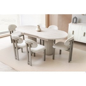 Resim Milano Açılır Mdf Masa+6 Sandalye Aytaşı 