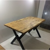 Resim SEB AHŞAP Ahşap Doğal Ağaç Kütük Yemek Masası 80*135 