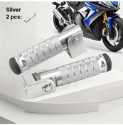 Resim Cloudstore Alaşımlı Cnc Katlanır Ayaklık M8 Dişli Gümüş Elektrikli Scooter Aksesuar 
