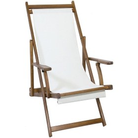 Resim Motoryagmarket Monaco Kademeli Ahşap Şezlong Pvc Gerdirme -Dayanıklı Ve Rahat 