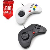 Resim Beyaz Usb Kablolu Oyun Denetleyicisi Gamepad Joypad Joystick Satürn Stili İçin Sega İçin Sadece Pc İçin 