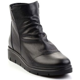 Resim Siyah Hakiki Deri Kadın Bot & Bootie K02531271503 Siyah 